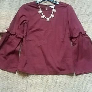 SUPER CUTE BOW TIE BELL SLEEVES COTTON TOP🌺